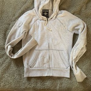 Awesome Pink sweatshirt.  EUC. W/hearts on it. Back when pink was pink.